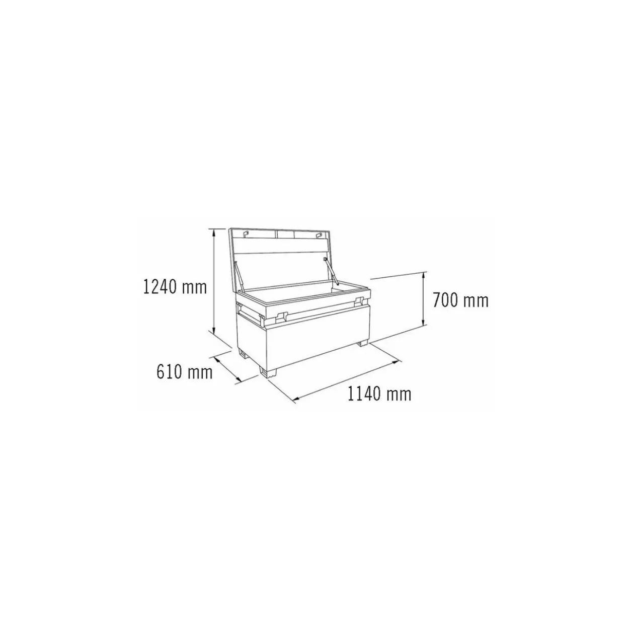 Arcón metálico SteelCore 460 litros