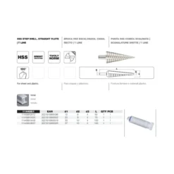 Broca escalonada HSS Tivoly Ø4-12 mm