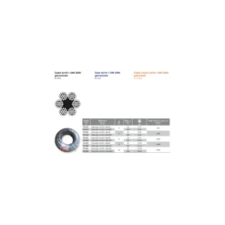 Cable de acero DIN-3060 6x19+1 galvanizado