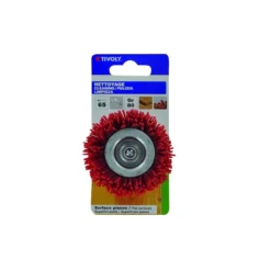 Cepillo nylon 65 mm rojo Tivoly para taladro