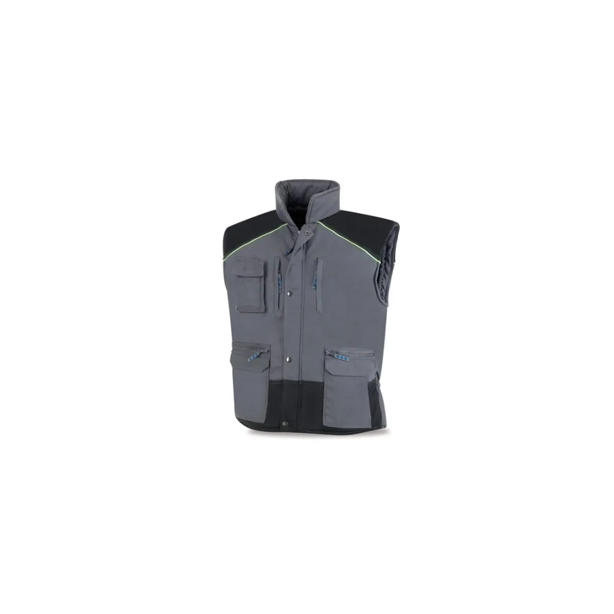 Chaleco Marca ODIN serie PRO multibolsillos gris-negro