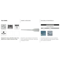 Cincel DIN-8035 SDS-Max azulejos Tivoly