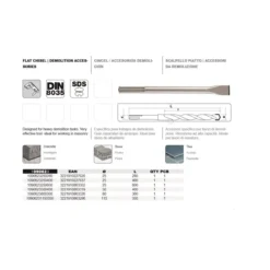 Cincel DIN-8035 SDS-Max Tivoly