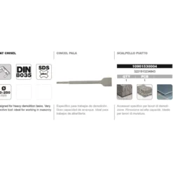 Cincel DIN-8035 SDS+ tipo pala Tivoly