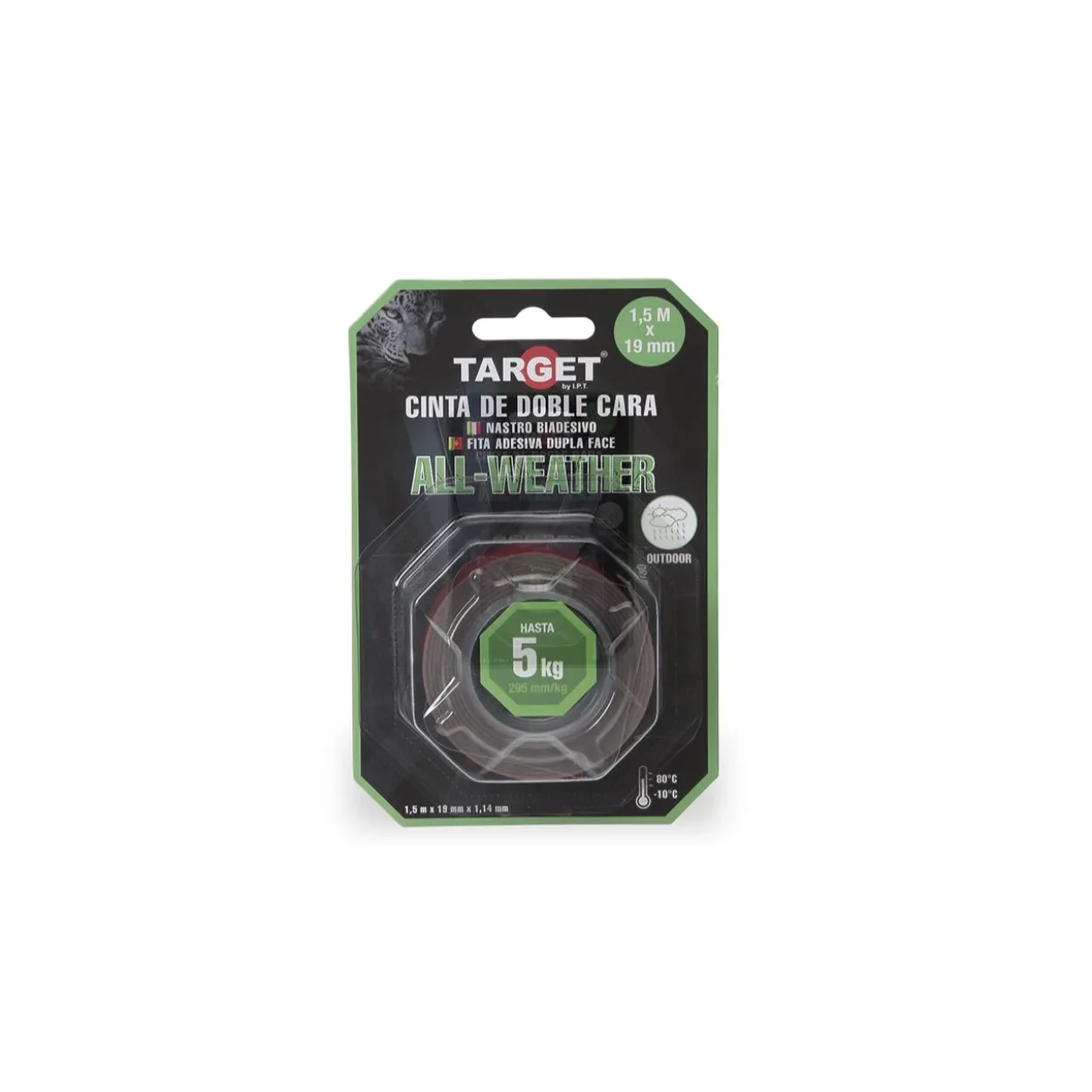 Cinta adhesiva doble cara all-weather target