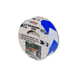 Cinta adhesiva reflectante PVC flechas azul-blanco