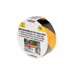 Cinta adhesiva reflectante PVC amarilla-negra
