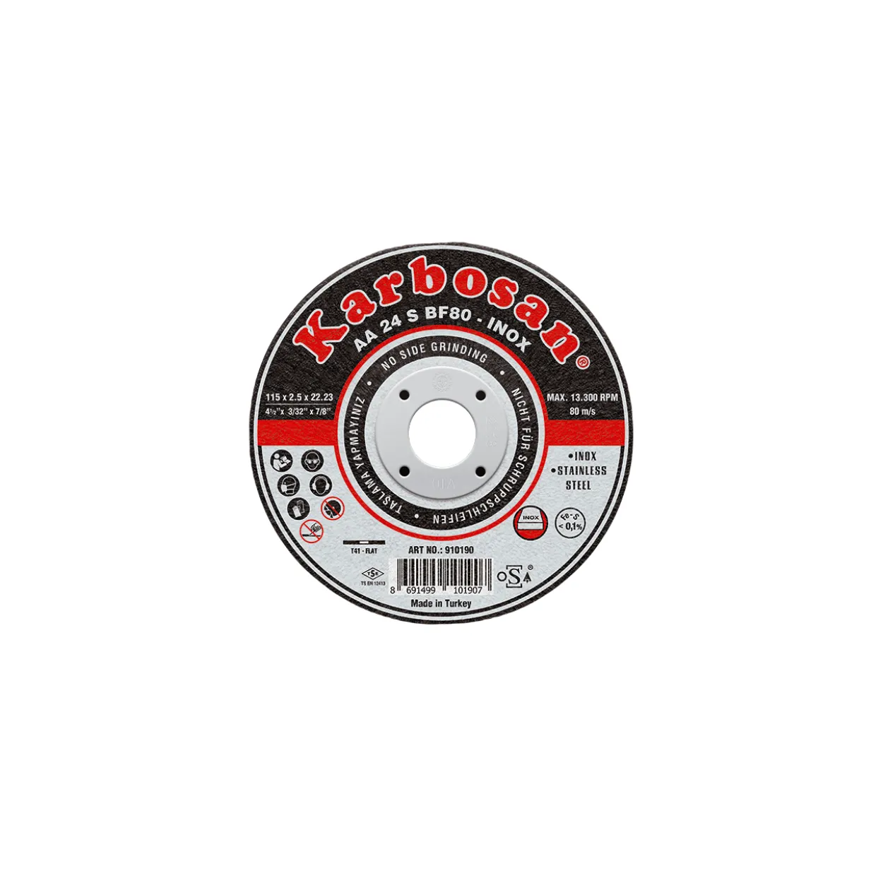 Disco de corte Karbosan acero inoxidable