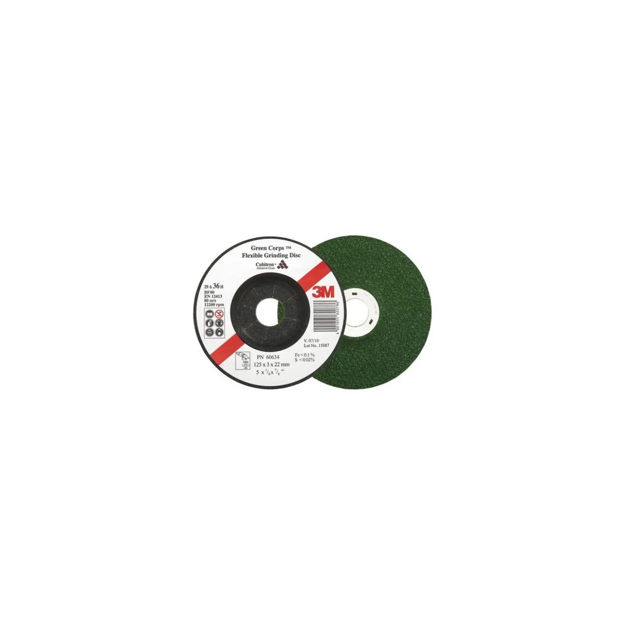 Disco de desbaste 3M Green Corps Ø115x3