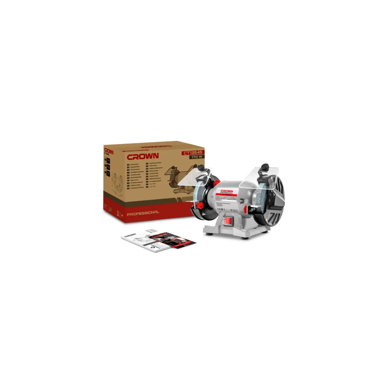 Esmeriladora de banco eléctrica 125mm Crown 170W