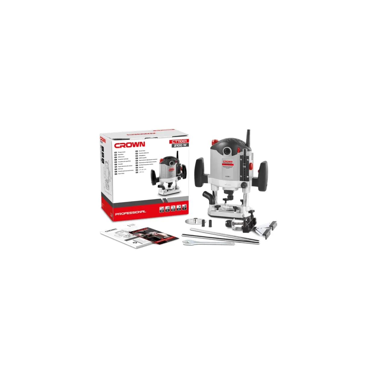 Fresadora vertical Crown 2100W 60mm
