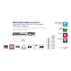 Fresa metal duro acabado HM HARDCUT Z4