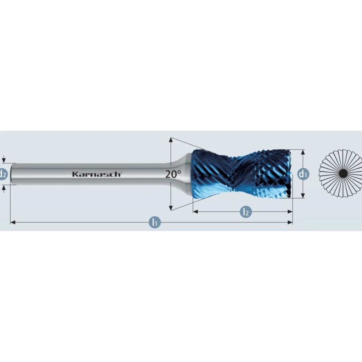 Fresa rotativa mango HP3 combi curve con corte frontal