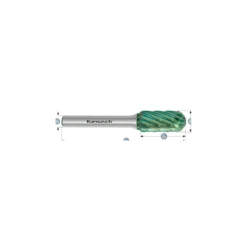 Fresa rotativa mango HP3 PRO green cilíndrica con radio