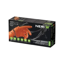 Guantes desechables nitrilo Garaje Monkey naranja 50uds
