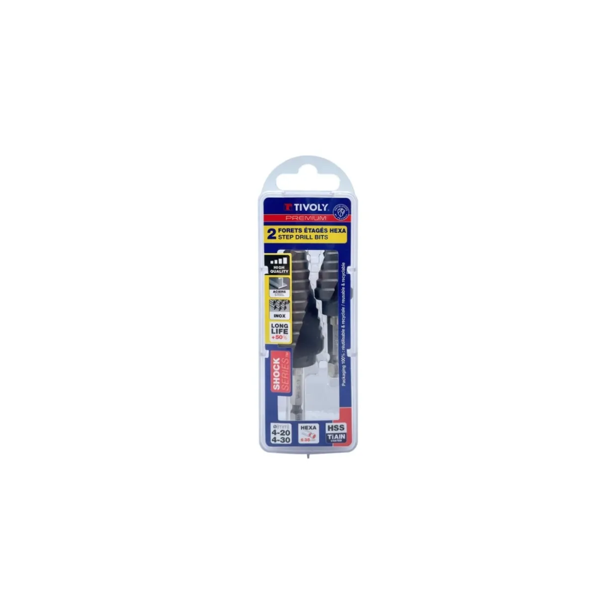 Juego brocas escalonadas HSS Tivoly shock serie Ø4-30 mm