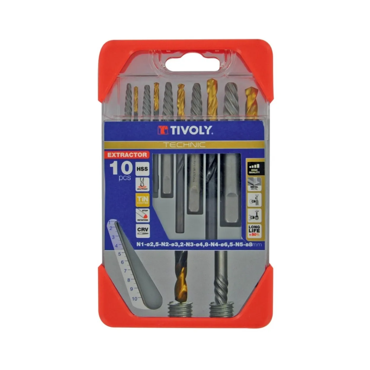 Juego extractor tornillos 10pcs Tivoly