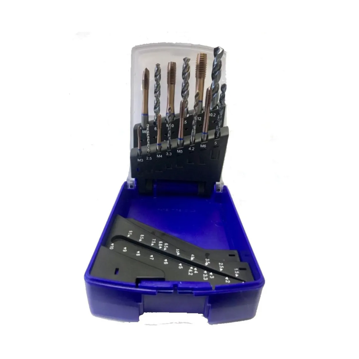 Juego 7 machos HSS-E TiCN + brocas Tivoly