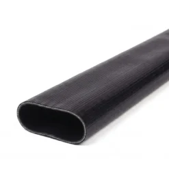 Manguera plana reforzada negra alta presión (Rollo)