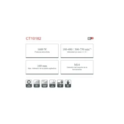 Mezclador el茅ctrico Crown 1600W 160mm