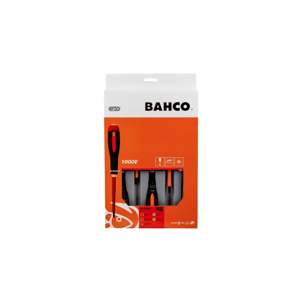 Pack destornilladores aislados 5pcs PL/PH/PZ Bahco Ergo