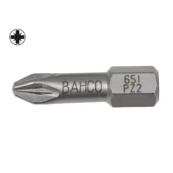 Punta acero inoxidable pozidriv 1/4" 25 mm Bahco