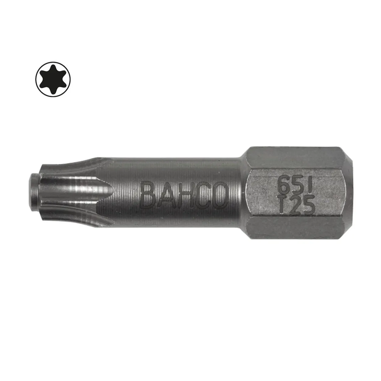 Punta acero inoxidable TORX 1/4" 25 mm Bahco