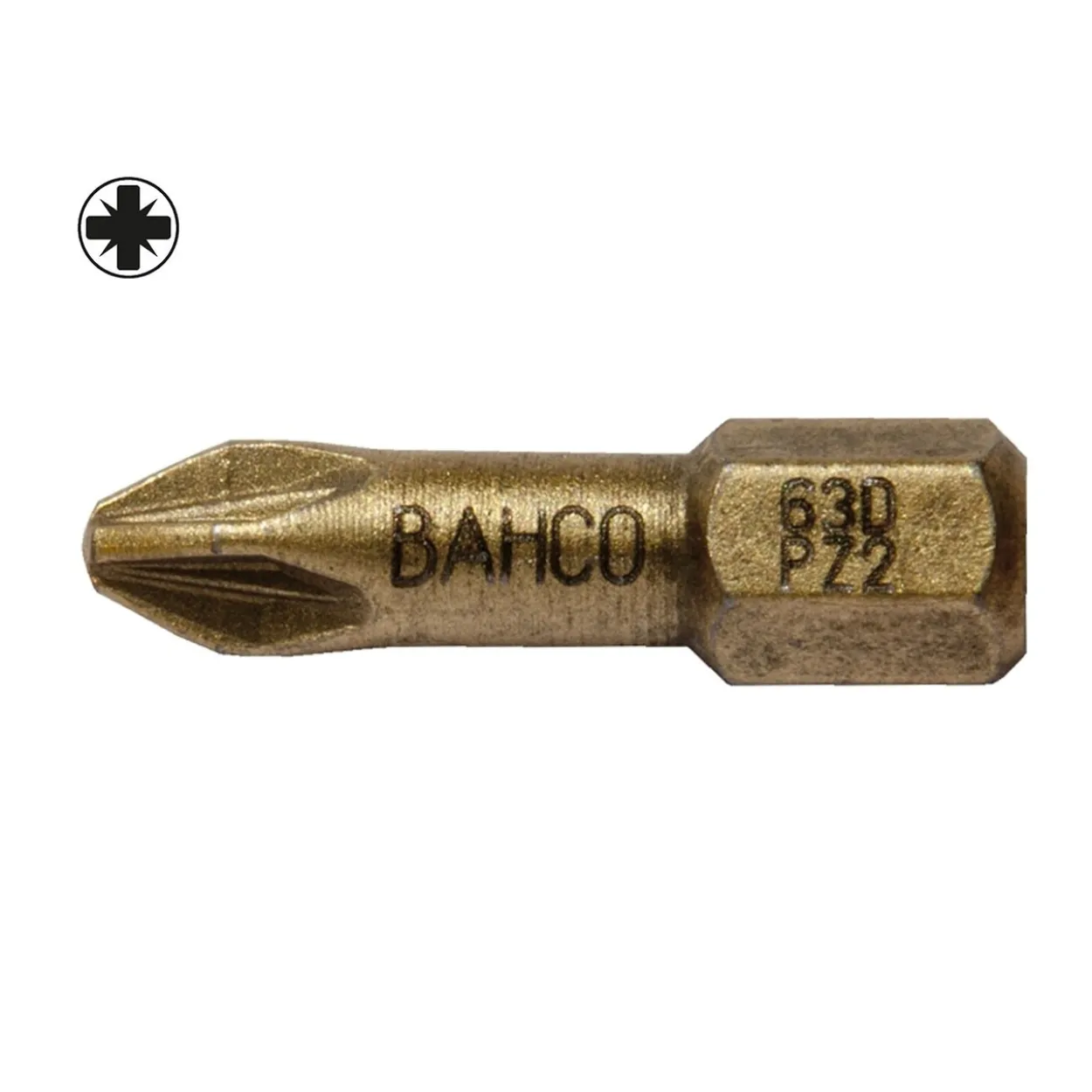 Punta diamante pozidriv 1/4" 25 mm Bahco