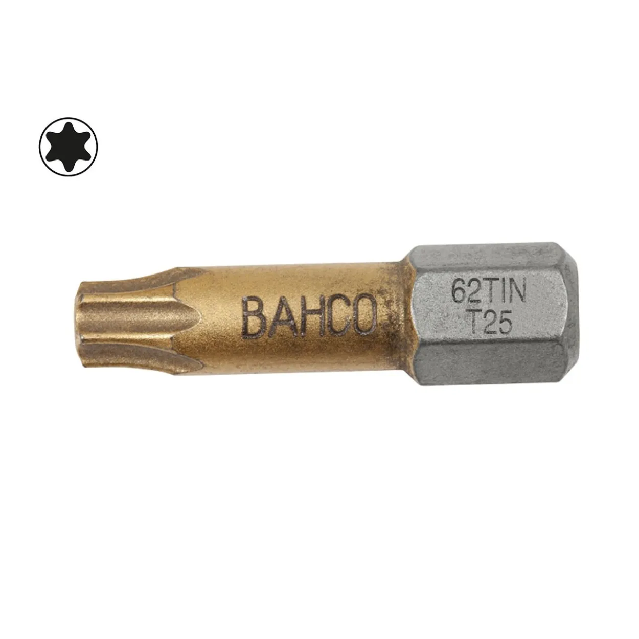 Punta titanio Torx 1/4" 25 mm Bahco
