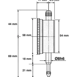 Reloj comparador giratorio analógico 58 mm Limit