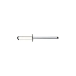 Remache tubular DIN-7337 estándar blanco