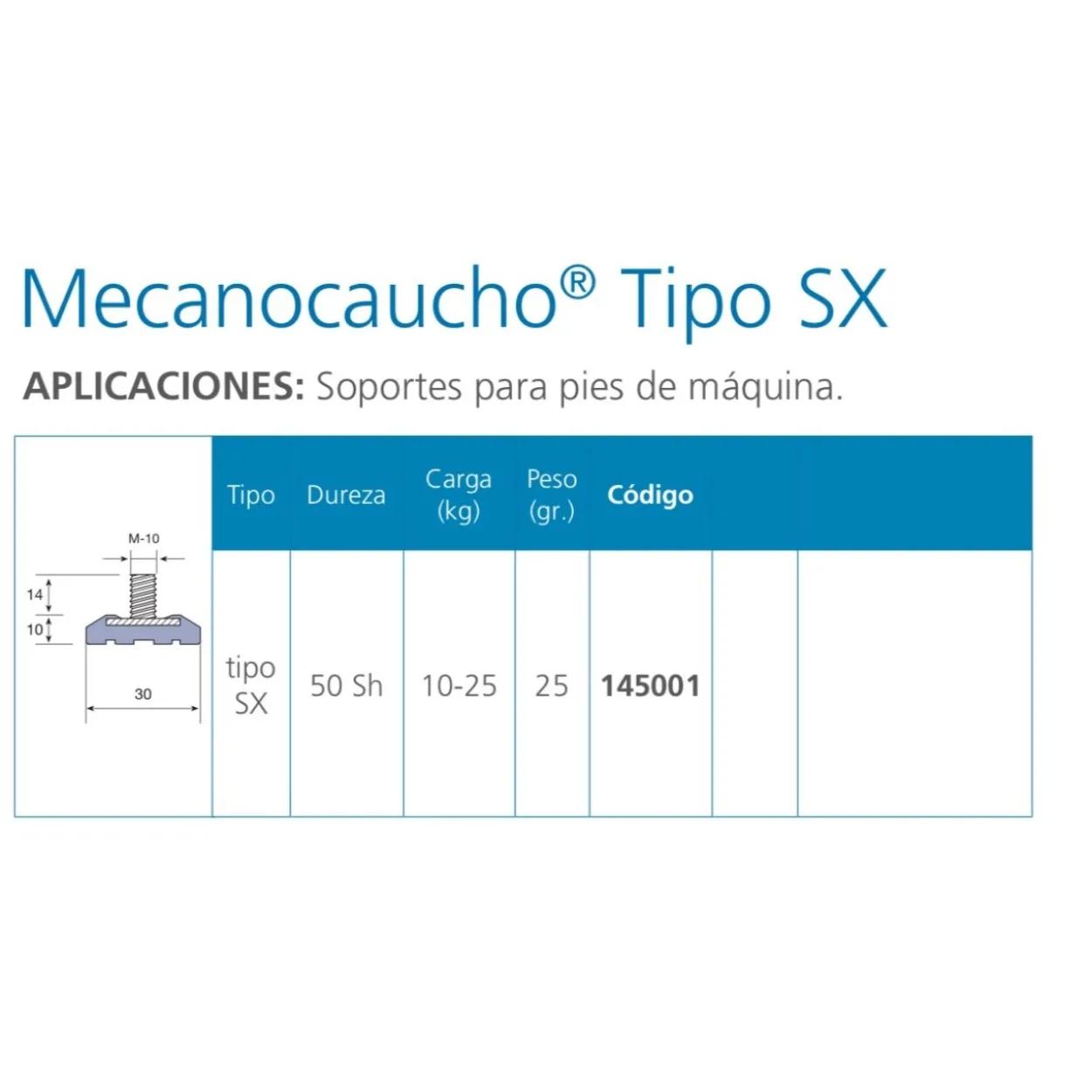 Soporte pie máquina SX