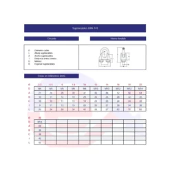Sujetacables DIN-741 cincado