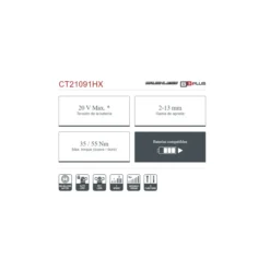 Taladro atornillador batería Crown 20V 35/55Nm