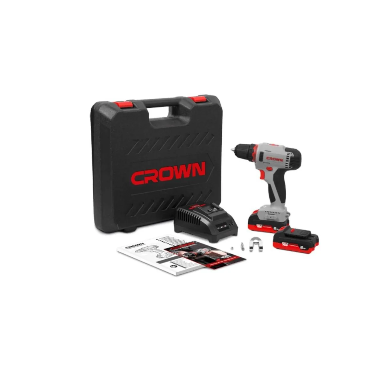 Taladro atornillador batería Crown 16V/2Ah
