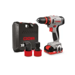 Taladro atornillador multicabezal Crown 12V/2Ah
