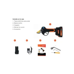 Tijera de poda a batería titanio 500W Altuna AF37