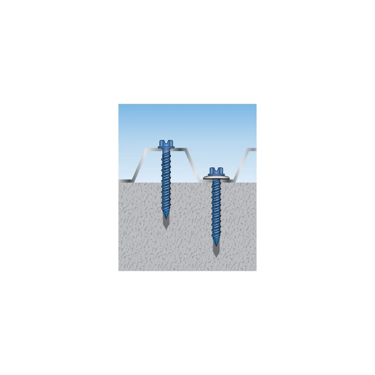 Tornillo acero cementado + arandela EPDM