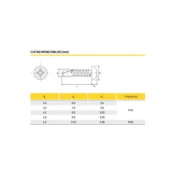 Tornillo autotaladrante DIN-7504N cincado