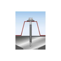 Tornillo hexagonal para cubierta + arandela EPDM